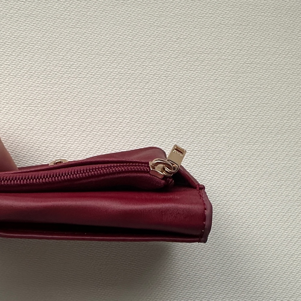 Mango Croc-Embossed Red Wallet - Picture 5 of 6
